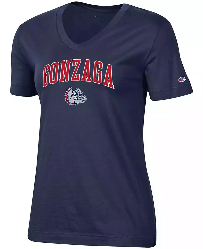 商品CHAMPION|Women's Navy Gonzaga Bulldogs University Arch Logo V-Neck T-shirt,价格¥187,第2张图片详细描述