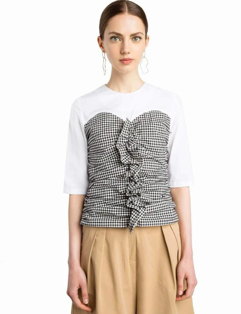 Gingham Ruffled Bustier Top 商品