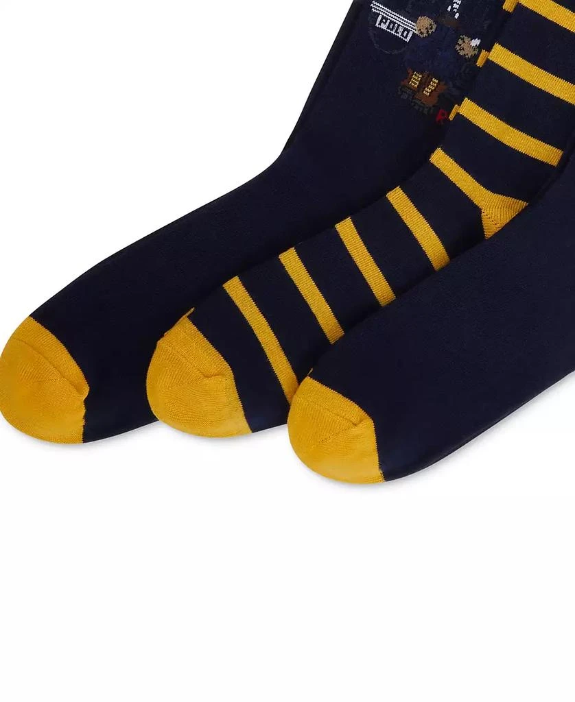 商品Ralph Lauren|Men's 3-Pk. Denim Bear Slack Socks Gift Set,价格¥166,第5张图片详细描述