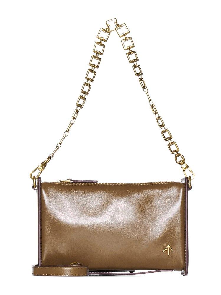 Manu Atelier Logo Plaque Chain Link Mini Shoulder Bag商品第1张图片规格展示