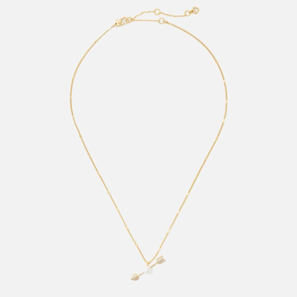 商品Kate Spade|Kate Spade New York Women's Arrow Pendant - Cream/Gold,价格¥331,第1张图片