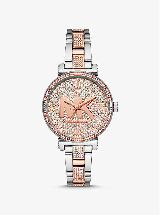 商品Michael Kors|Sofie Pavé Two-Tone Logo Watch,价格¥1495,第1张图片