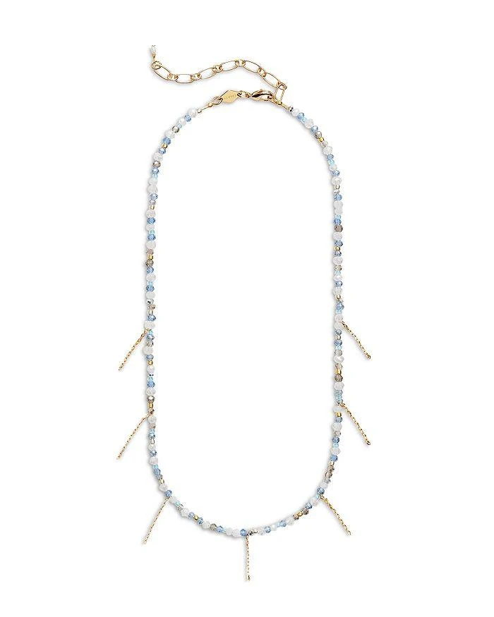 商品Anni Lu|Silver Lining Beaded Chain Necklace in 18K Gold Plated, 15",价格¥397,第1张图片