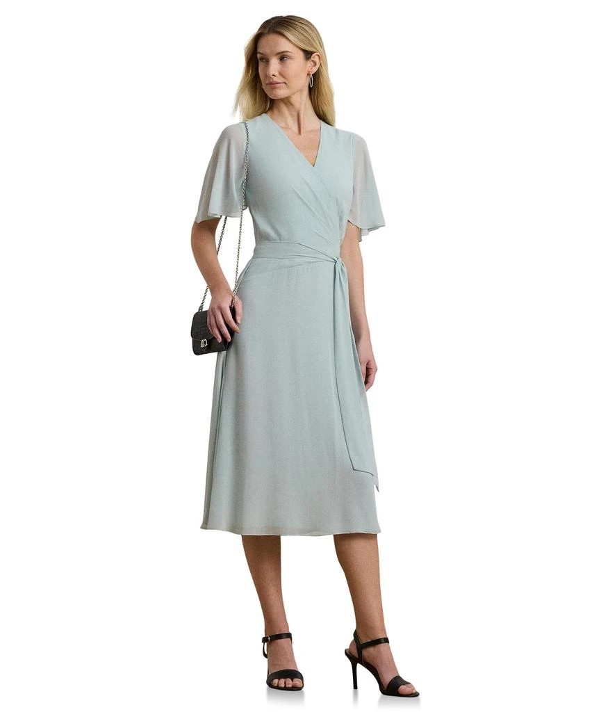 商品Ralph Lauren|Belted Georgette Dress,价格¥986,第1张图片