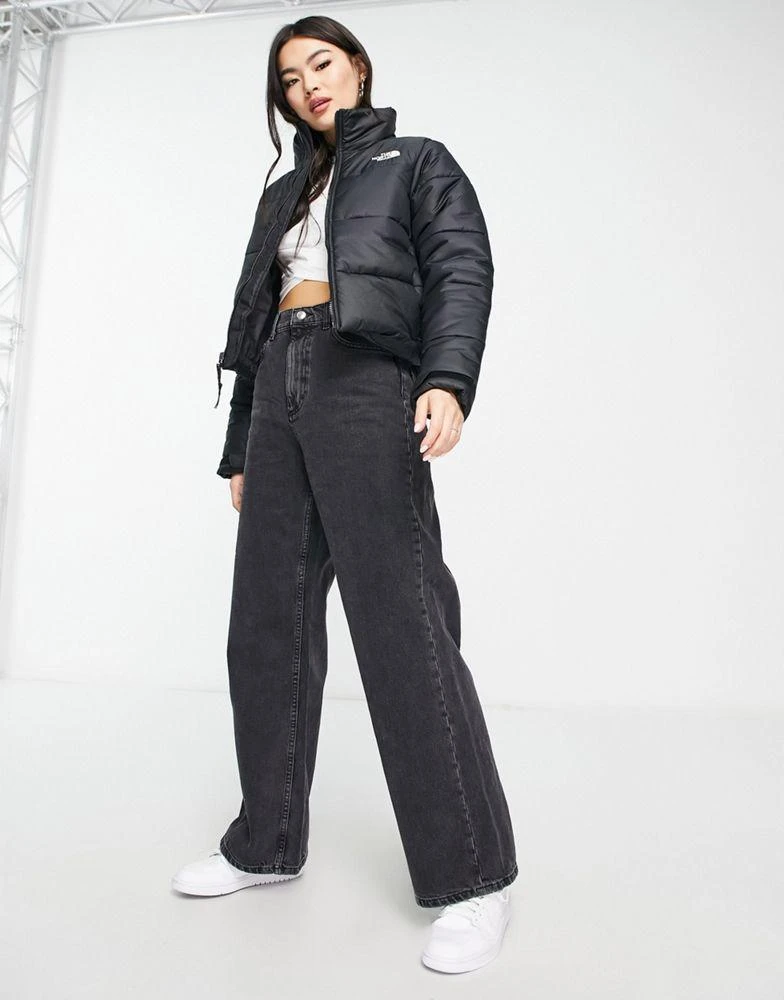 商品The North Face|The North Face Saikuru cropped puffer jacket in black Exclusive at ASOS,价格¥1498,第3张图片详细描述