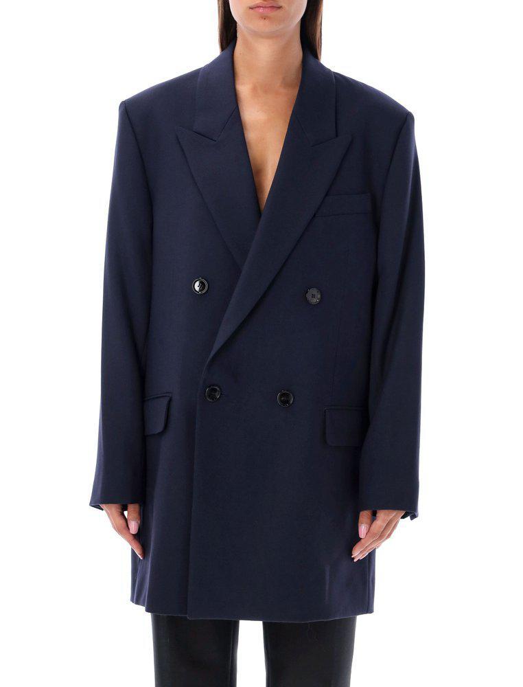 商品AMI|AMI Paris Double Breasted Tailored Blazer,价格¥6063-¥7402,第1张图片