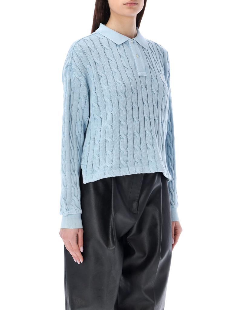 Polo Ralph Lauren Long-sleeved Cable-knit Polo Shirt商品第2张图片规格展示