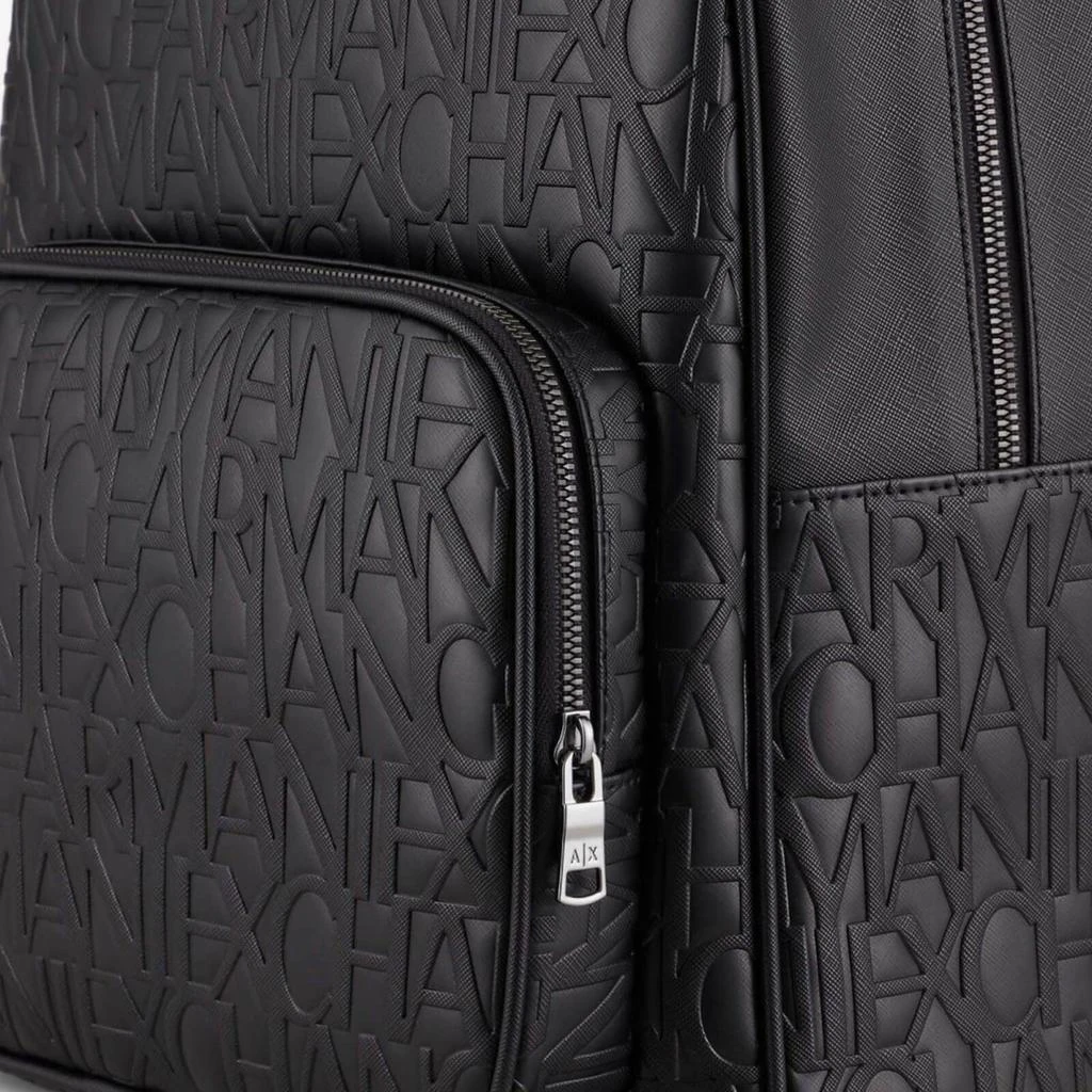 商品Armani Exchange|Armani Exchange Allover Monogrammed Faux Leather Backpack,价格¥1143,第4张图片详细描述