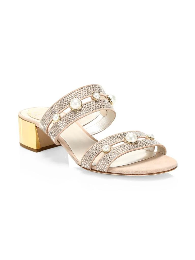 商品Rene Caovilla|Pearl Mid-Heel Sandals,价格¥3657,第2张图片详细描述