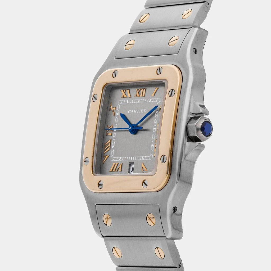 商品[二手商品] Cartier|Cartier Grey 18K Yellow Gold And Stainless Steel Santos W20030C4 Women's Wristwatch 29 mm,价格¥32430,第2张图片详细描述