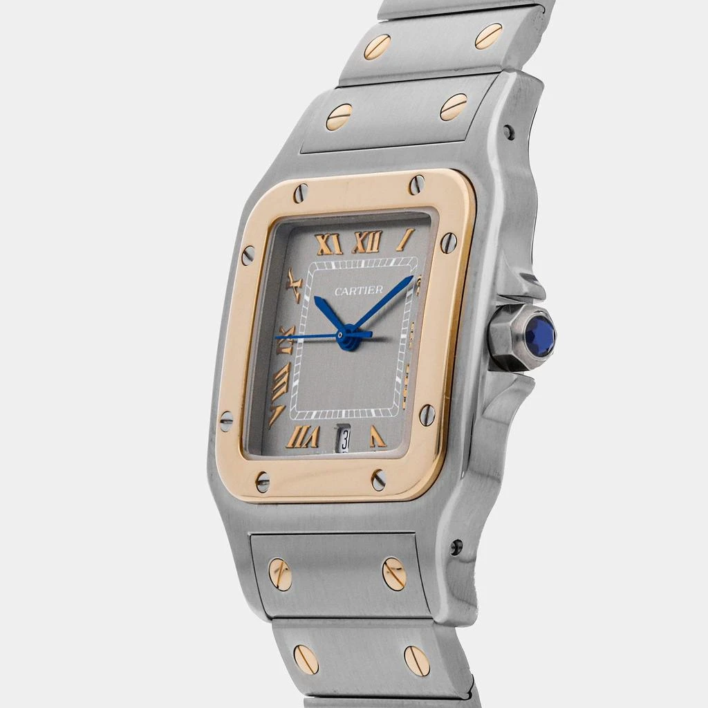 商品[二手商品] Cartier|Cartier Grey 18K Yellow Gold And Stainless Steel Santos W20030C4 Women's Wristwatch 29 mm,价格¥33302,第2张图片详细描述