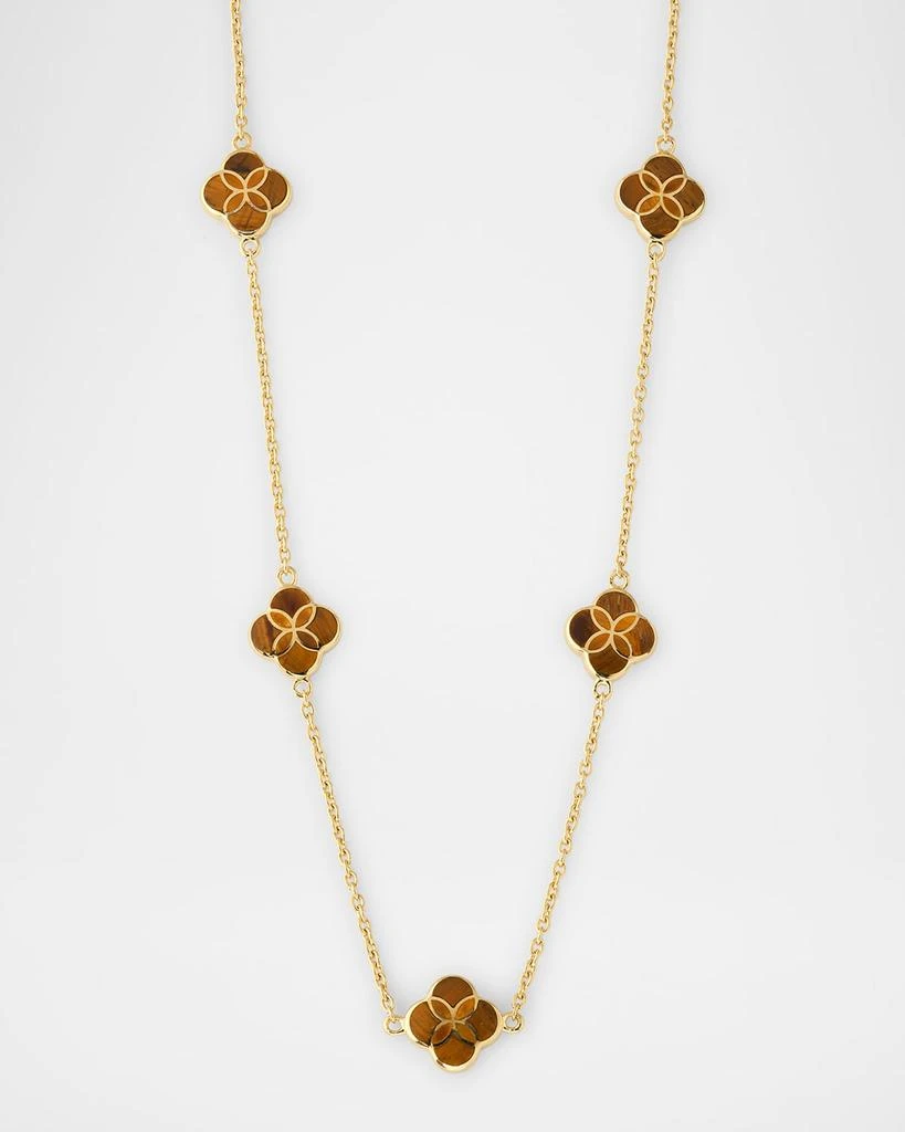 商品Jan Leslie|Five Petal Gemstone Station Necklace,价格¥5531,第1张图片