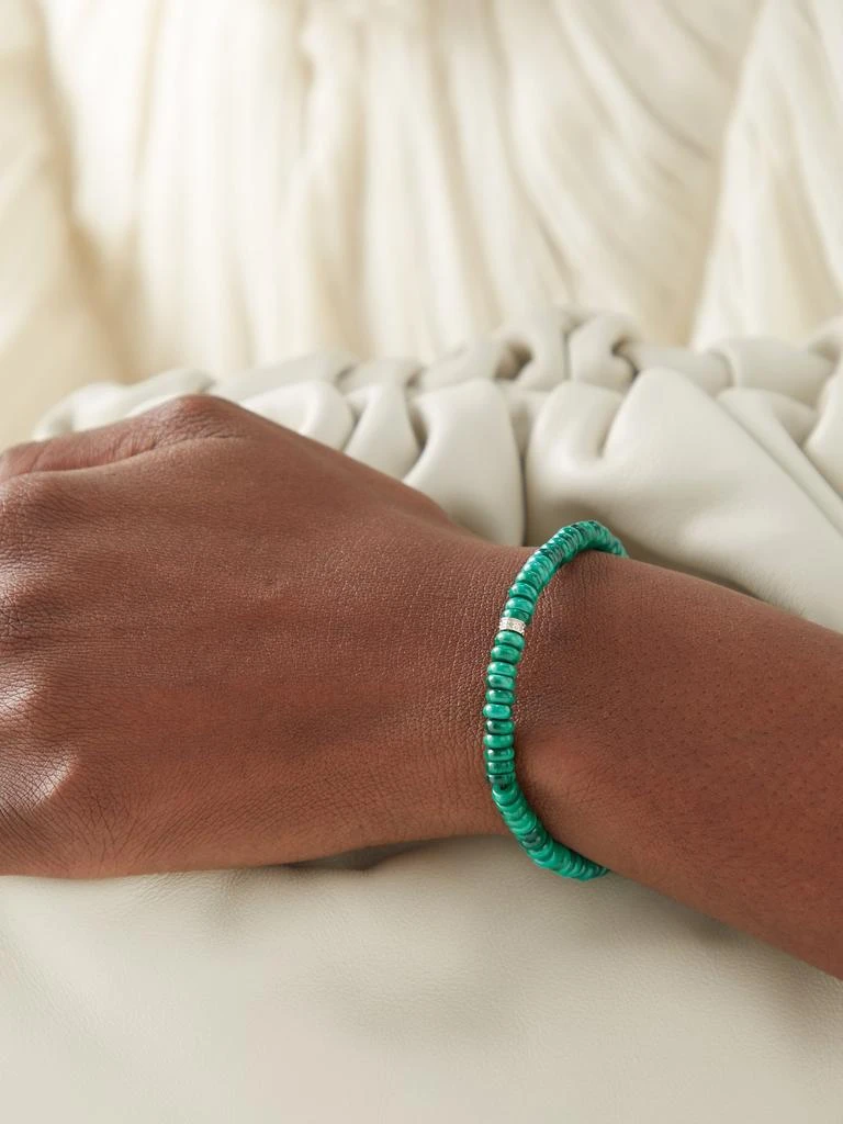 商品MATEO|Diamond, malachite & 14kt gold bracelet,价格¥3402,第2张图片详细描述