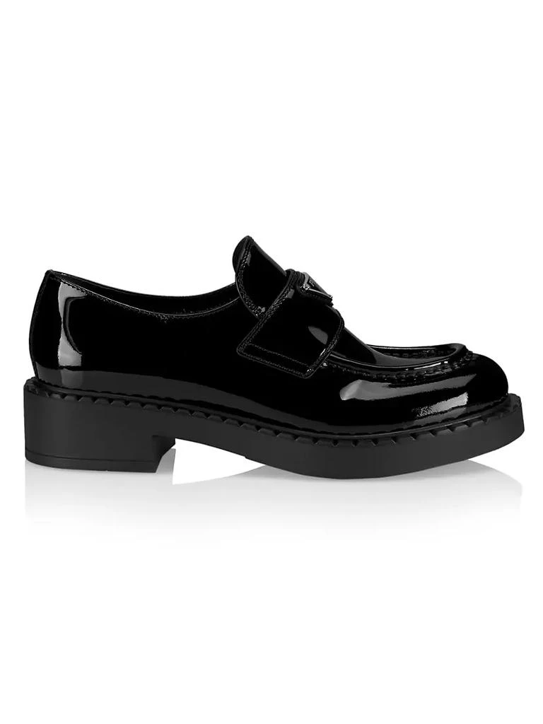 商品Prada|Triangle Logo Patent Leather Loafers,价格¥8829,第1张图片