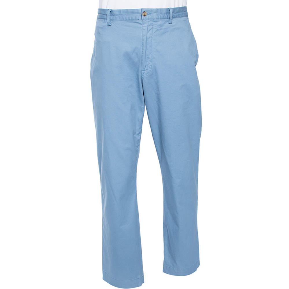Polo Ralph Lauren Blue Stretch Cotton Twill Straight Fit Chinos XL商品第1张图片规格展示