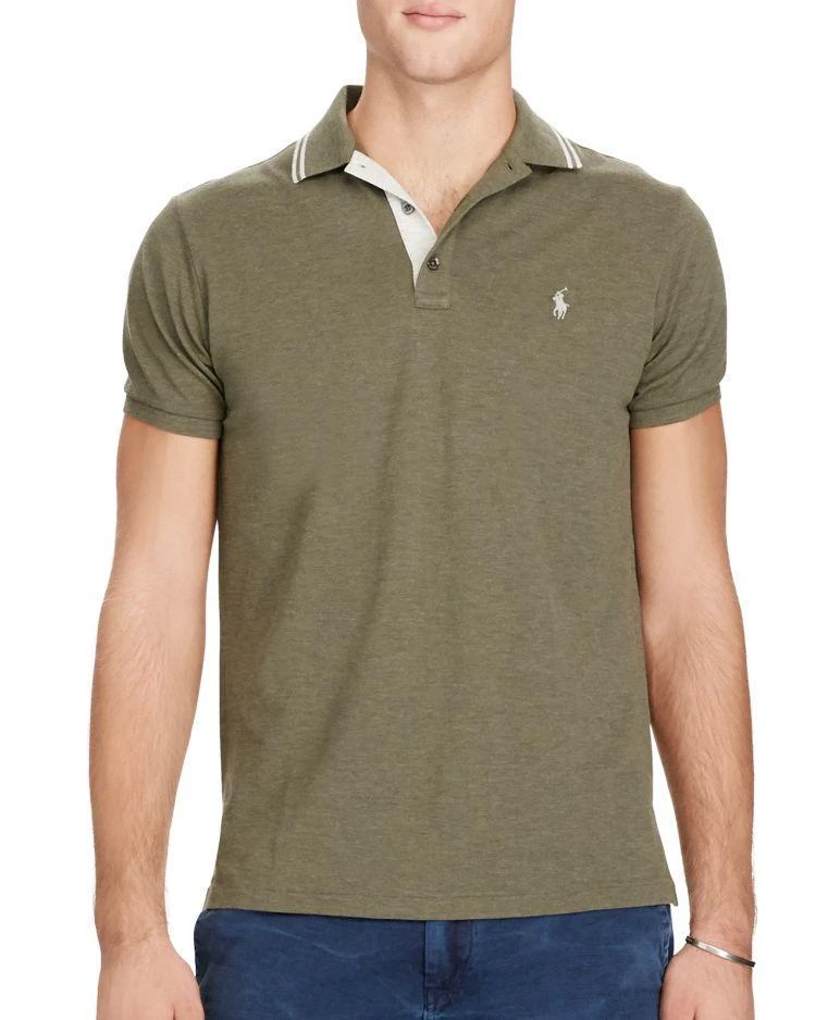 商品Ralph Lauren|Cotton Mesh Tipped Collar Slim Fit Polo Shirt,价格¥524,第1张图片