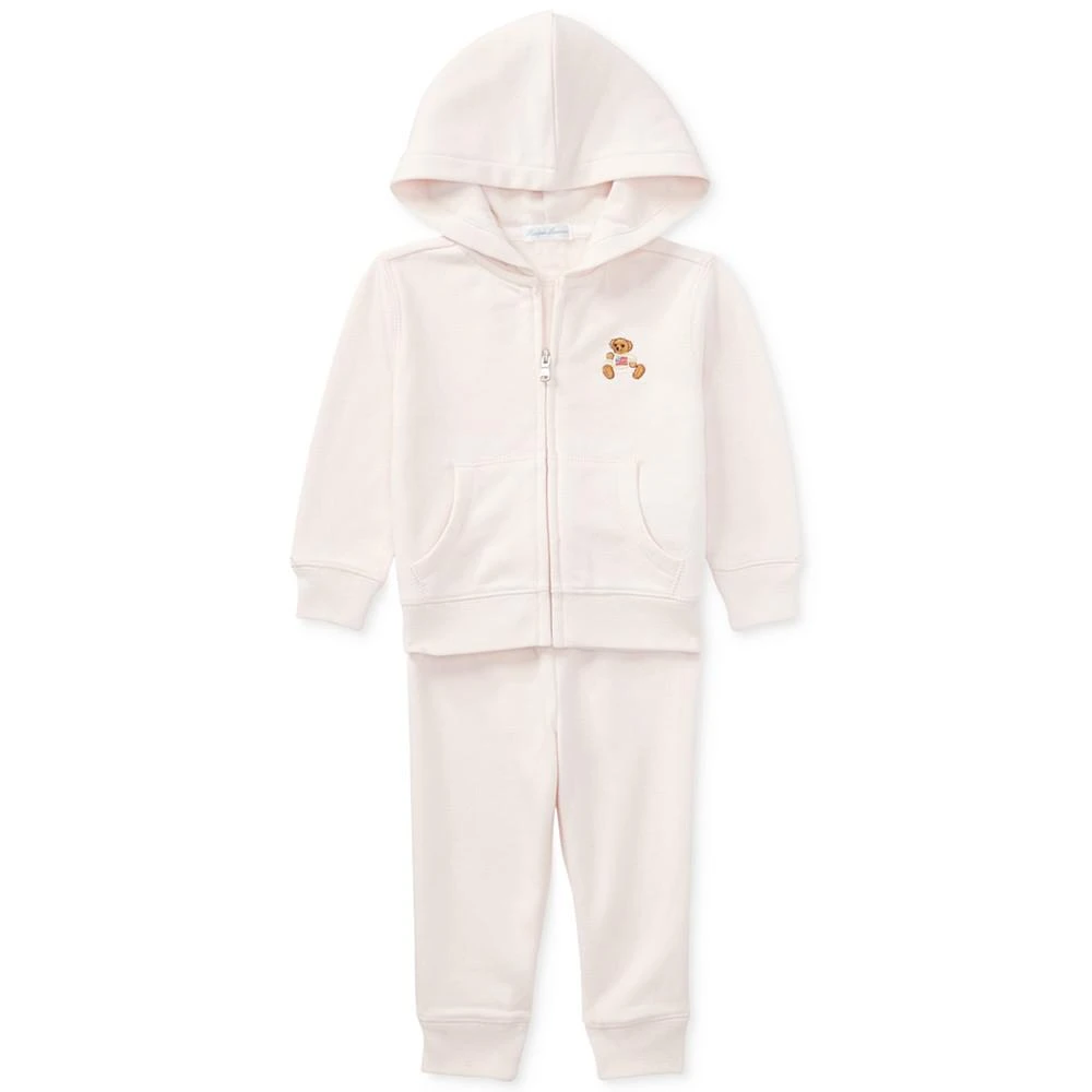 商品Ralph Lauren|Baby Girls Bear Hoodie and Pants Set,价格¥477,第1张图片