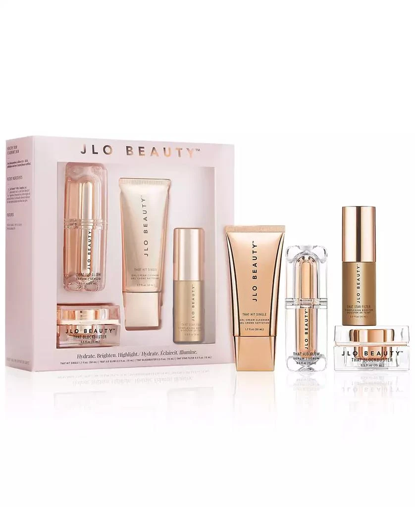 商品JLo Beauty|Hydrate. Brighten. Highlight 4-Piece Set,价格¥479,第1张图片