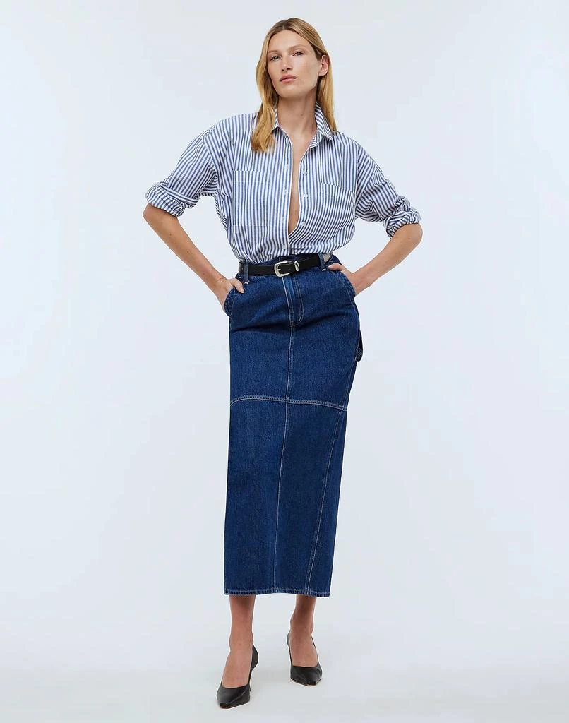 商品Madewell|Denim Carpenter Maxi Skirt in Handlon Wash,价格¥238,第1张图片