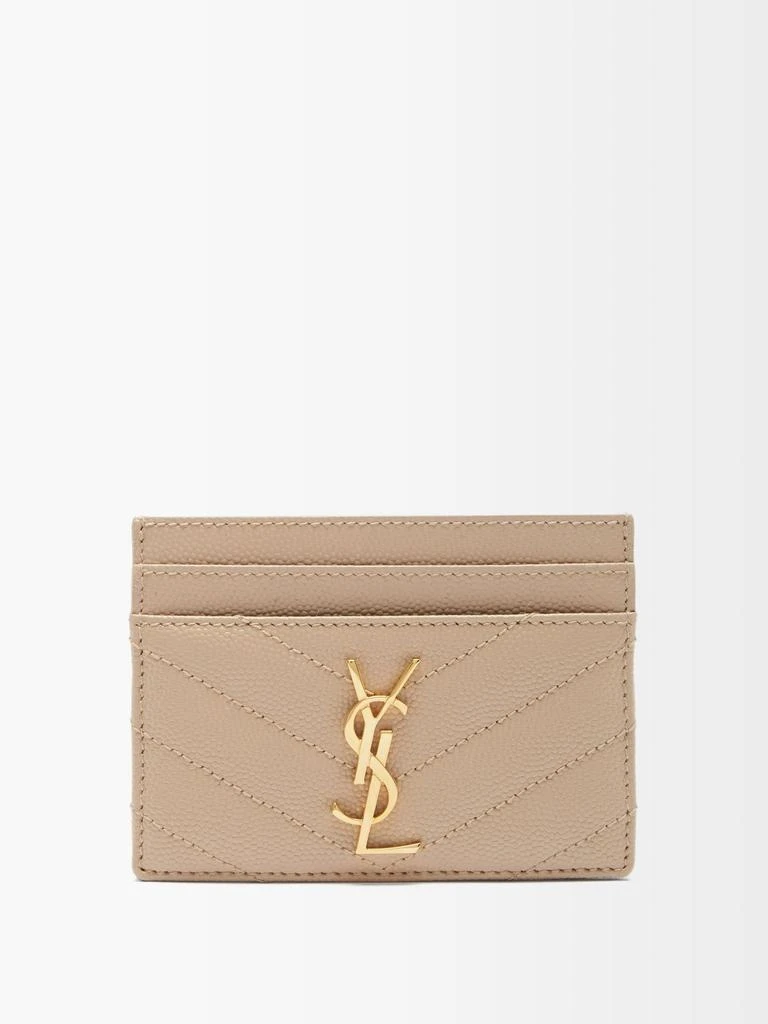 商品Yves Saint Laurent|YSL-monogram quilted-leather cardholder,价格¥2481,第1张图片