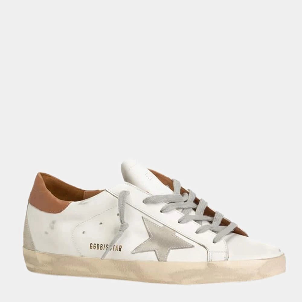 商品Golden Goose|Golden Goose white/brown Super-star Sneaker  Size EU 42,价格¥3425,第1张图片