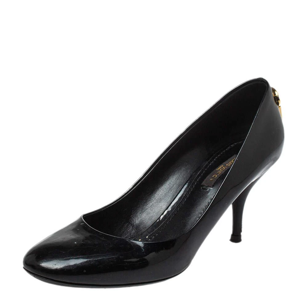 商品[二手商品] Louis Vuitton|Louis Vuitton Black Patent Leather Oh Really! Pumps Size 37.5,价格¥1199,第1张图片