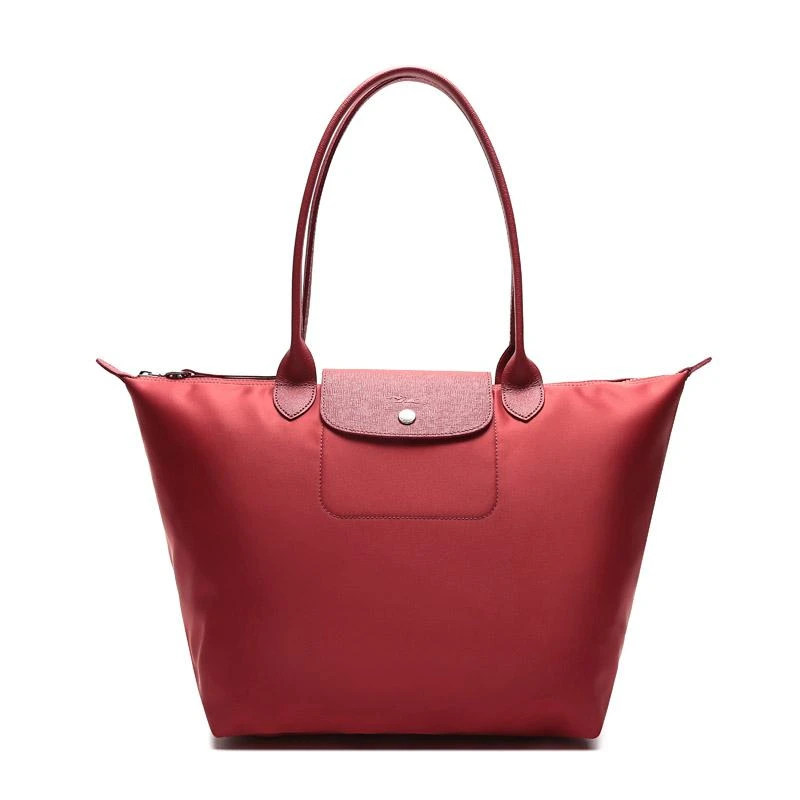 商品[国内直发] Longchamp|珑骧 LONGCHAMP 奢侈品 女士LE PLIAGE NEO系列大号红色织物长柄手提单肩包饺子包 1899 598 545,价格¥766,第1张图片