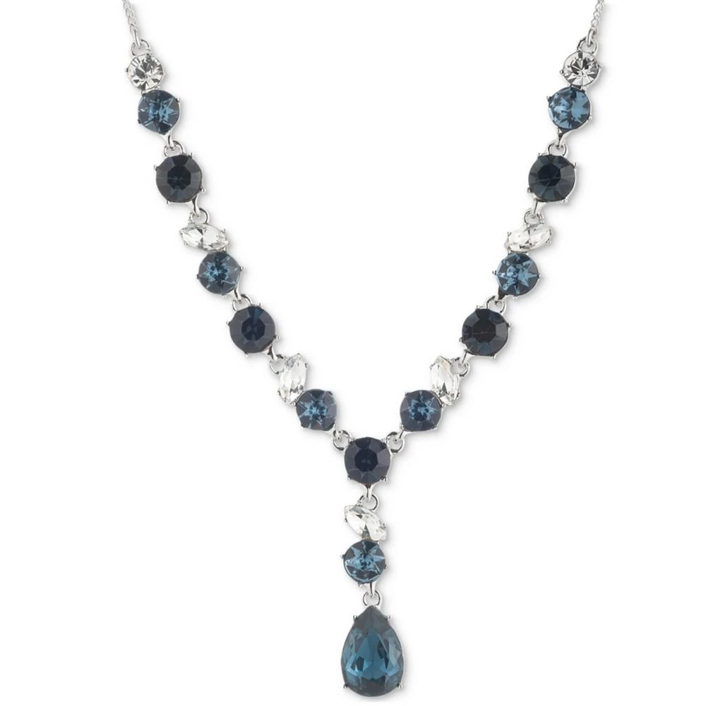 商品Givenchy|Silver-Tone Denim Crystal Lariat Necklace, 16" + 3" extender,价格¥574,第1张图片
