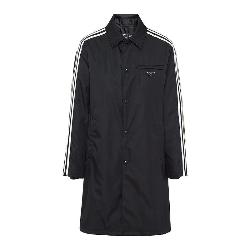 商品Prada|【预售3-7天】普拉达  ADIDAS联名系列 男女同款黑色再生尼龙风衣SGB937_1WQ8_F0002_S_212,价格¥15343,第1张图片