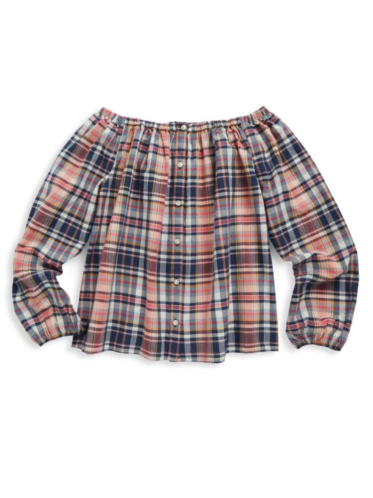商品Ralph Lauren|Toddler's, Little Girl's & Girl's Plaid Off-The-Shoulder Top,价格¥138,第3张图片详细描述