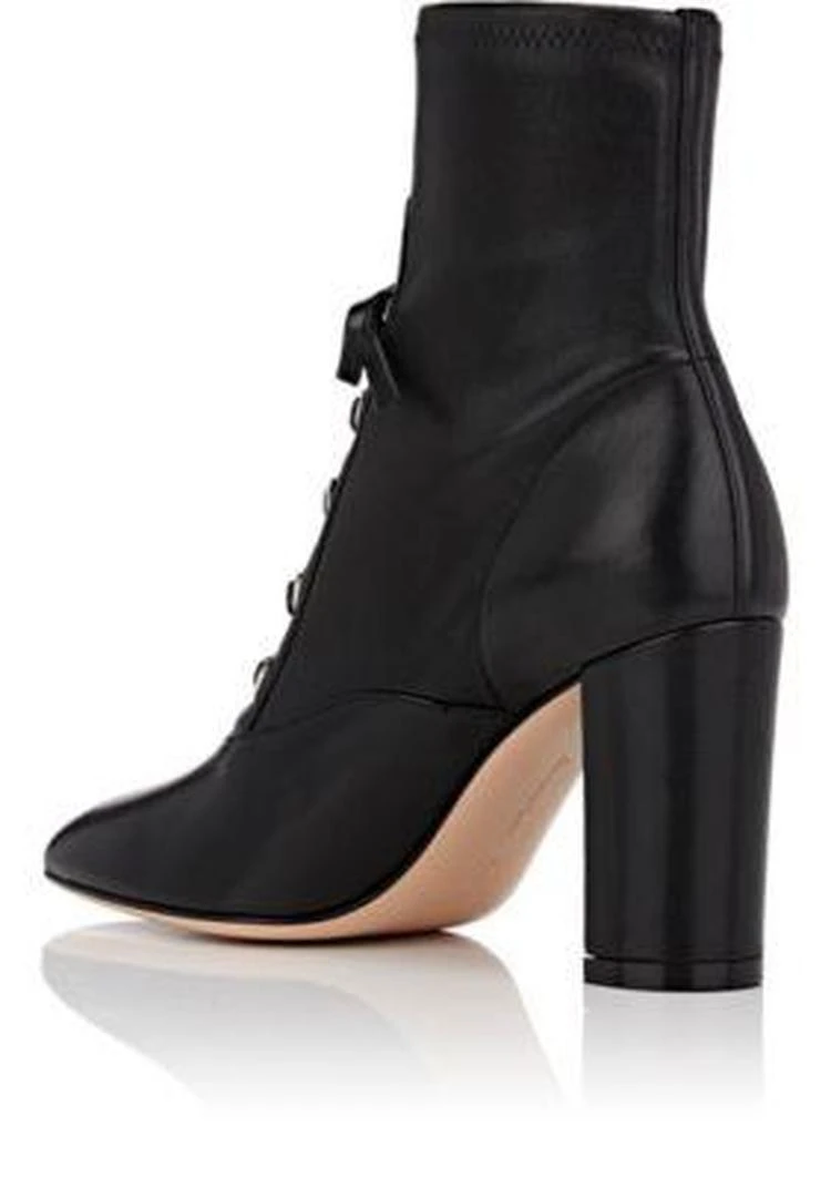 商品Gianvito Rossi|Leather Lace-Up Ankle Boots,价格¥5720,第3张图片详细描述