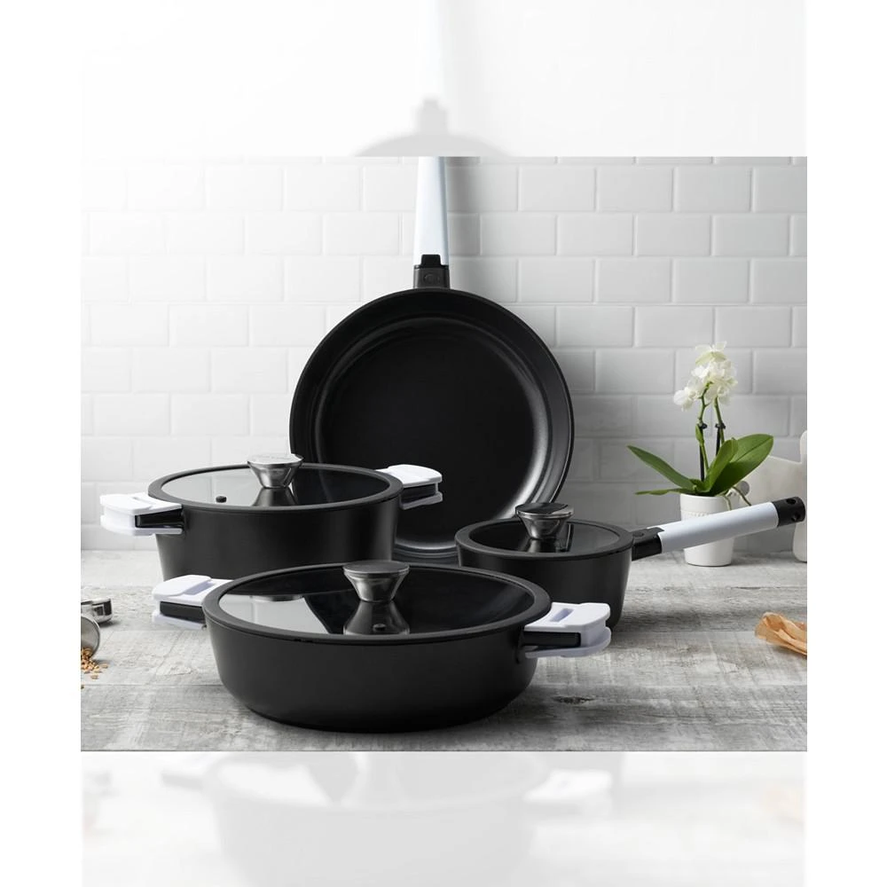 Noir 7-Pc. Cast Aluminum Cookware Set with Removable Handles 商品