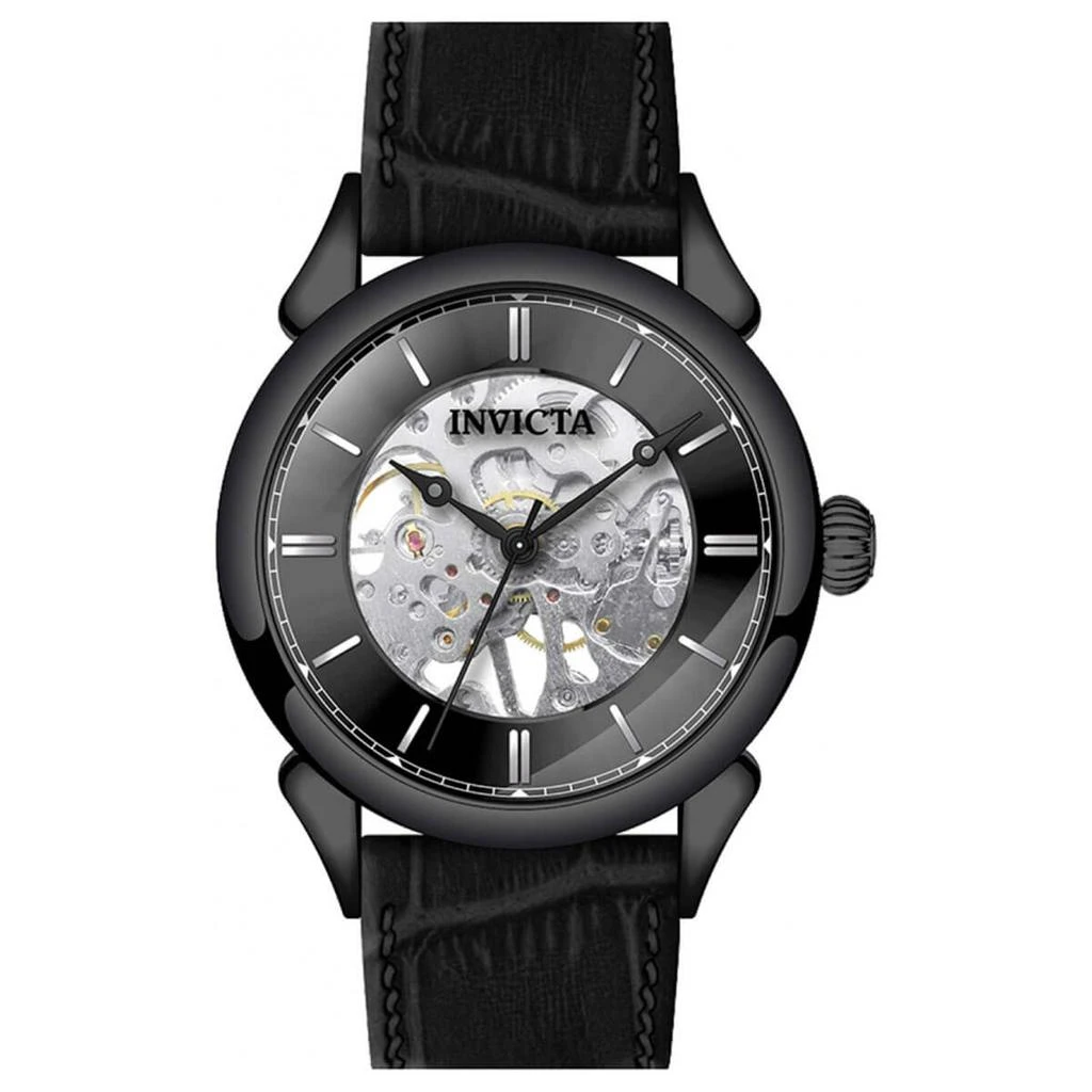 商品Invicta|Invicta Men's Watch - Vintage Mechanical Black Case Leather Strap | 38174,价格¥432,第1张图片