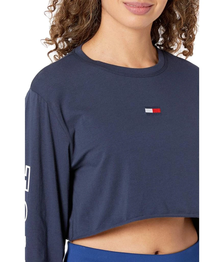 商品Tommy Hilfiger|Long Sleeve Cropped Tee w/ Sleeve Graphics and Flag Embroidery,价格¥150,第3张图片详细描述