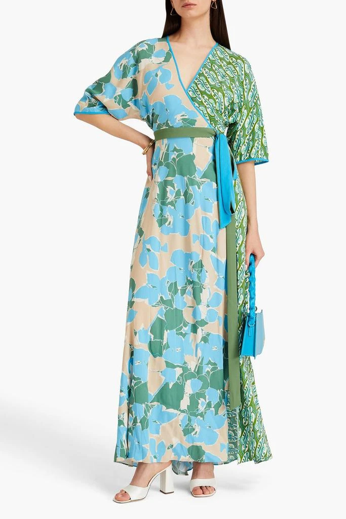 商品Diane von Furstenberg|Wrap-effect pleated woven maxi dress,价格¥1758,第2张图片详细描述