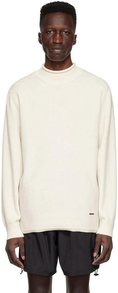 商品We11done|Off-White Cashmere Sweater,价格¥2504,第1张图片