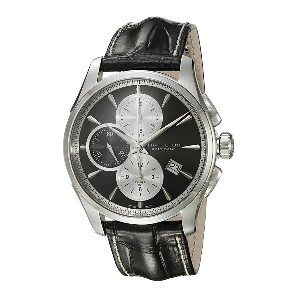 商品Hamilton|Hamilton Men's Watch - Jazzmaster Automatic Chronograph Date Black Strap | H32596781,价格¥6383,第1张图片