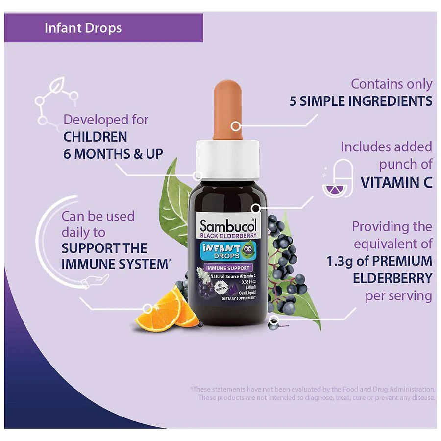 Black Elderberry Immune Support Infant Drops with Vitamin C 商品