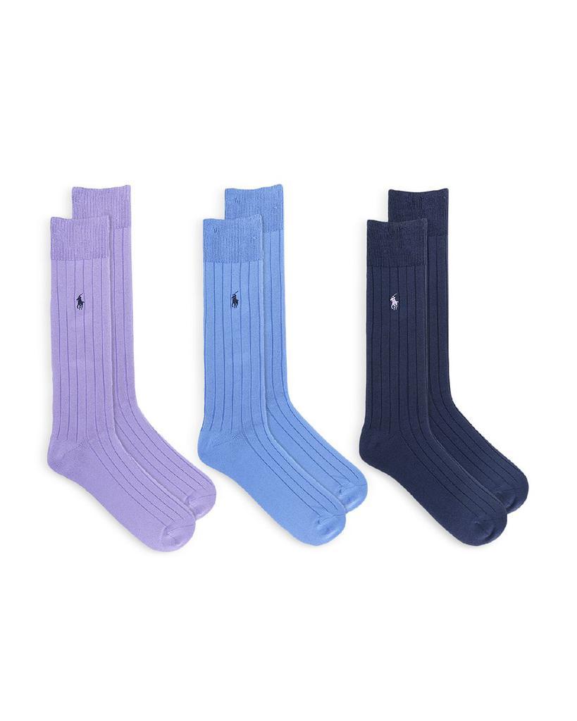 商品Ralph Lauren|Supersoft Ribbed Dress Socks - Pack of 3,价格¥133,第1张图片