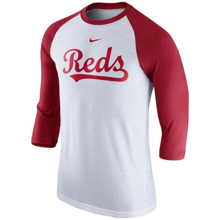 商品NIKE|Men's Cincinnati Reds Wordmark Raglan T-Shirt,价格¥300,第2张图片详细描述