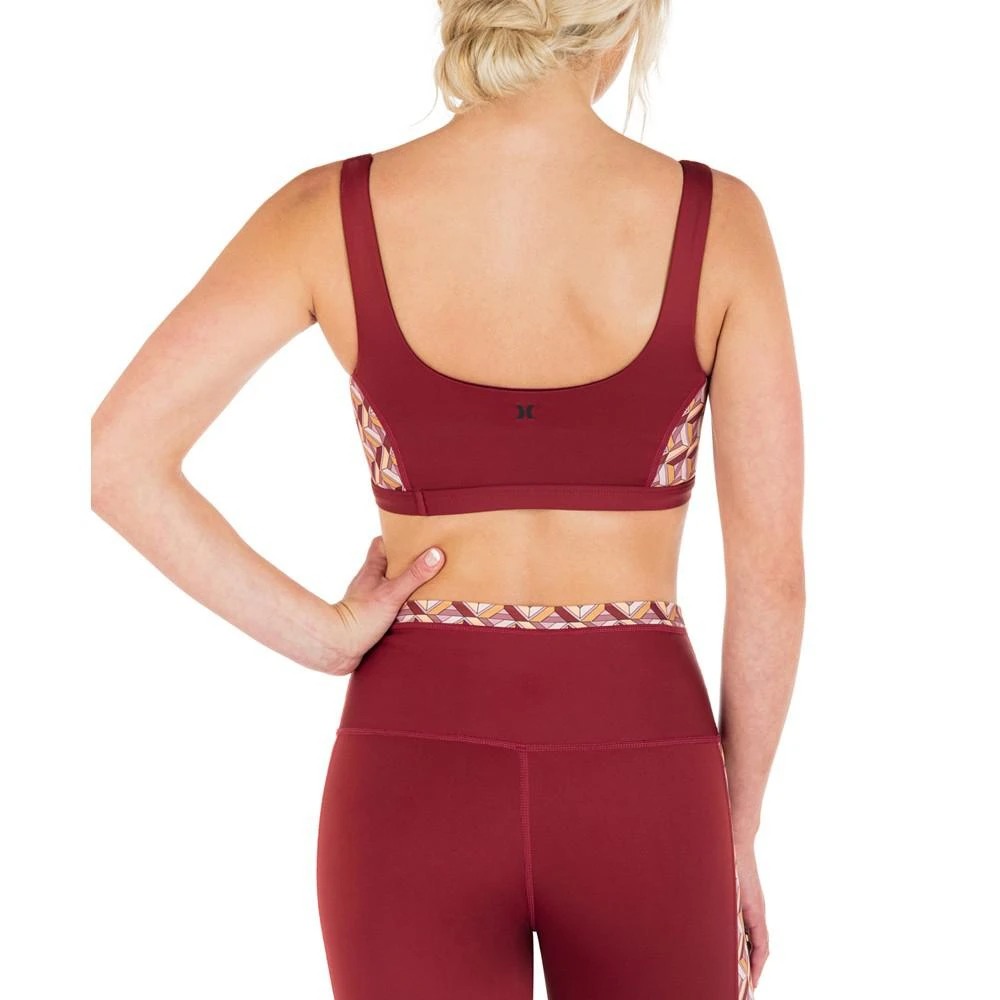 商品Hurley|Juniors' City Block Colorblocked Low-Impact Sports Bra,价格¥87,第2张图片详细描述