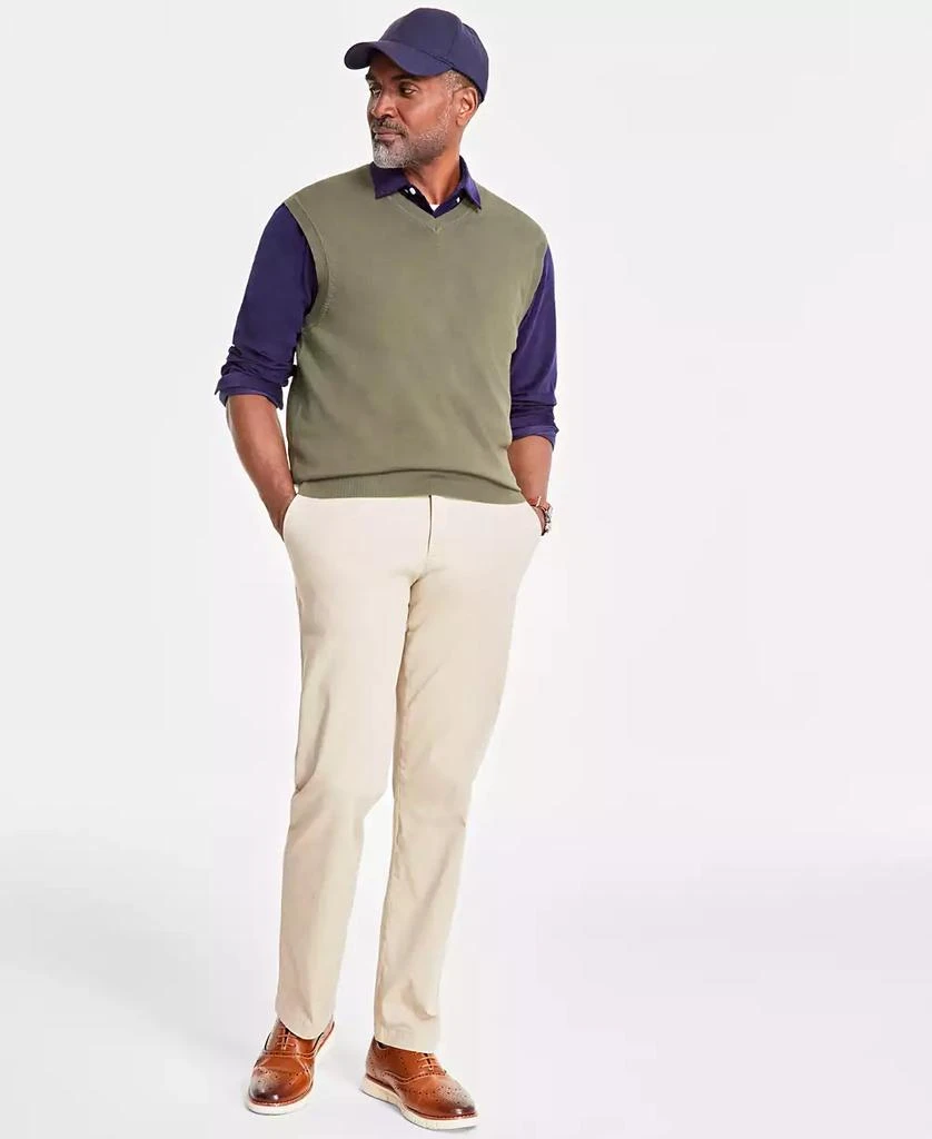 商品Club Room|Men's Solid V-Neck Sweater Vest, Created for Macy's,价格¥151,第2张图片详细描述