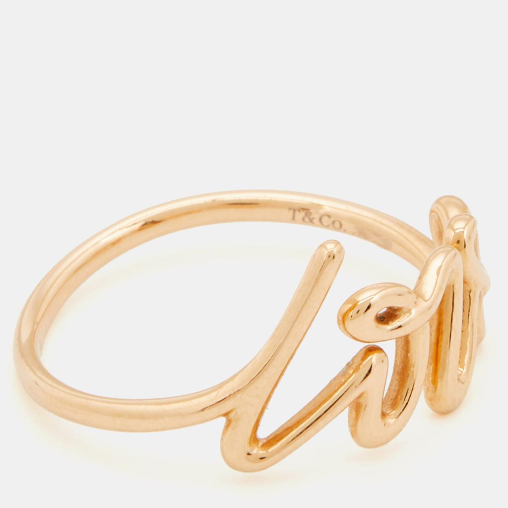 Tiffany & Co. Paloma's Graffiti 18k Rose Gold Ring Size 57商品第5张图片规格展示