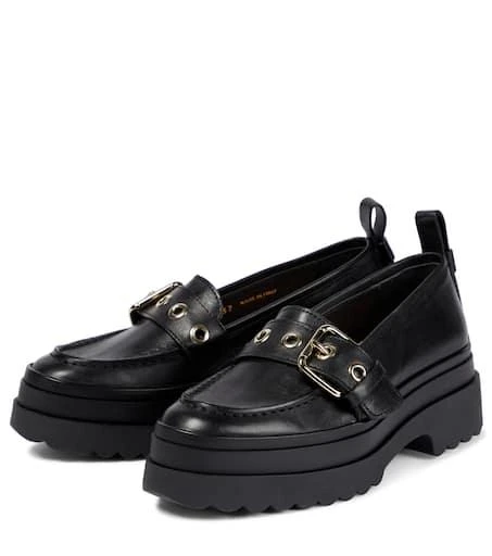 商品RED Valentino|Buckled leather loafers,价格¥2965,第5张图片详细描述