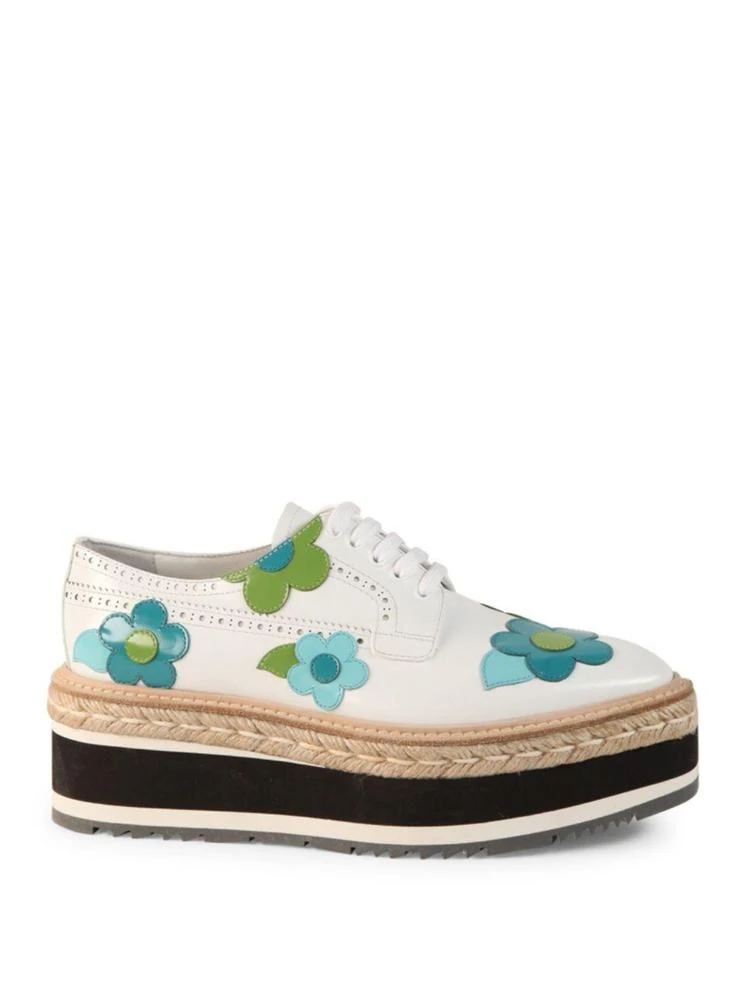 商品Prada|Flower Leather Brogue Platform Oxfords,价格¥3747,第5张图片详细描述