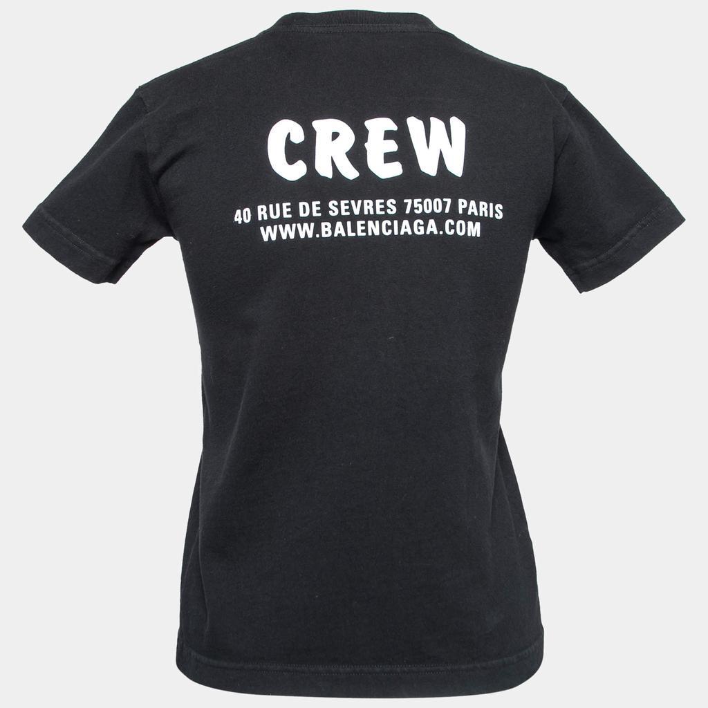 商品[二手商品] Balenciaga|Balenciaga Black Logo Print Cotton Crewneck T-Shirt XS,价格¥2408,第4张图片详细描述