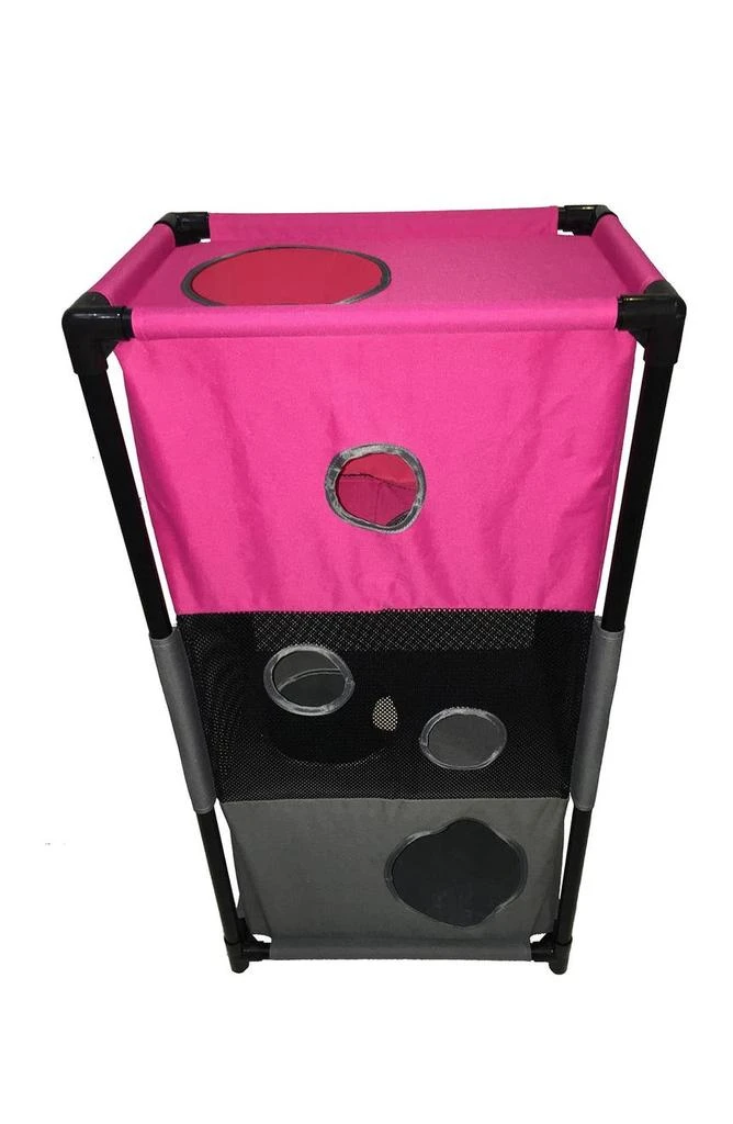 商品PETKIT|Pink/Grey Kitty-Square Obstacle Soft Folding Sturdy Play-Active Travel Collapsible Travel Pet Cat House Furniture,价格¥455,第2张图片详细描述