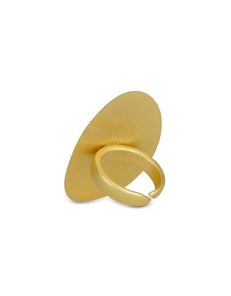 商品Stefano Patriarchi 帕特雅克|金银色刻纹椭圆形戒指,价格¥1497,第5张图片详细描述