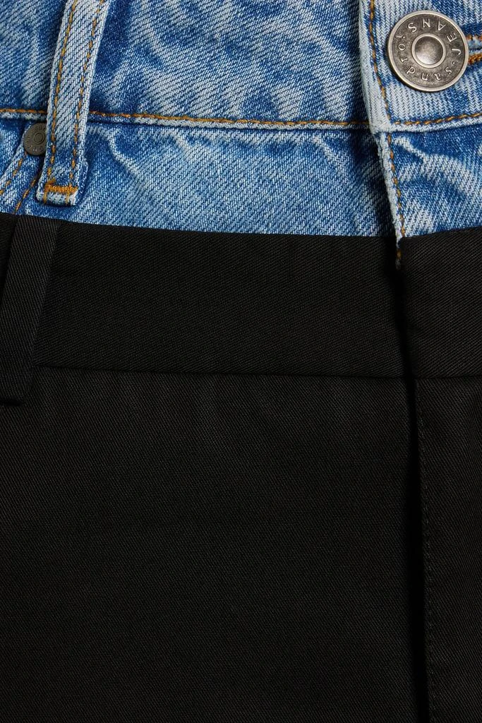 商品Sandro|Twill-paneled denim mini skirt,价格¥600,第4张图片详细描述