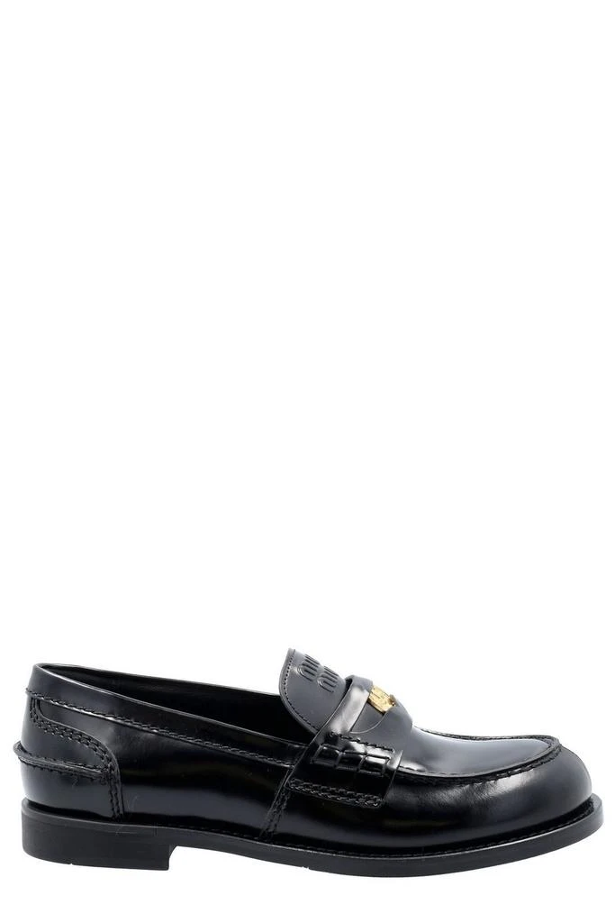 商品Miu Miu|Miu Miu Round Toe Penny Loafers,价格¥7815,第1张图片